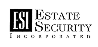 ESI ESTATE SECURITY INCORPORATED logo