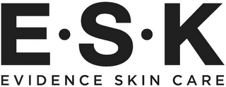E·S·K EVIDENCE SKIN CARE logo