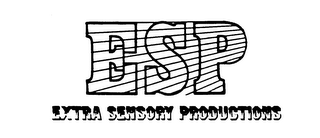 ESP EXTRA SENSORY PRODUCTIONS logo
