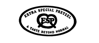 ESP EXTRA SPECIAL PRETZEL A TASTE BEYOND NORMAL logo