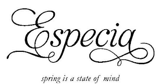 ESPECIA SPRING IS A STATE OF MIND logo