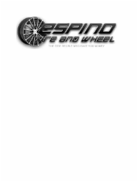 ESPINO TIRE AND WHEEL THE TIRE PEOPLE WHO SAVE YOU MONEY logo