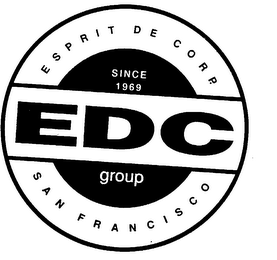 ESPRIT DE CORP. SINCE 1969 EDC GROUP SAN FRANCISCO logo