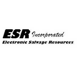 ESR INCORPORATED ELECTRONIC SALVAGE RESOURCES logo