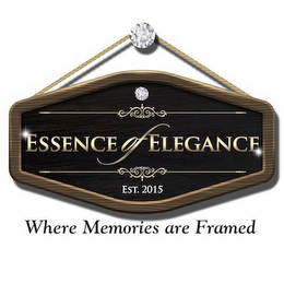 ESSENCE OF ELEGANCE EST. 2015 WHERE MEMORIES ARE FRAMED logo