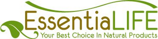 ESSENTIALIFE YOUR BEST CHOICE IN NATURAL PRODUCTS logo