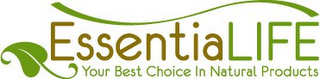 ESSENTIALIFE YOUR BEST CHOICE IN NATURAL PRODUCTS logo