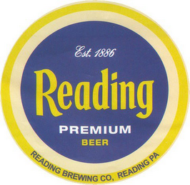 EST 1886 READING PREMIUM BEER logo