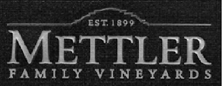 EST. 1899 METTLER FAMILY VINEYARDS logo