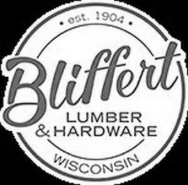 EST. 1904 BLIFFERT LUMBER & HARDWARE WISCONSIN logo