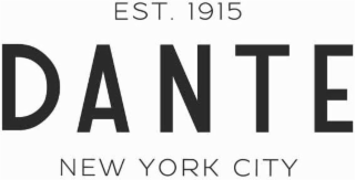 EST. 1915 DANTE NEW YORK CITY logo