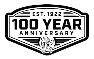 EST. 1922 100 YEAR ANNIVERSARY TIREMAN logo