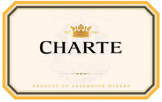 EST 1950 CHARTE PRODUCT OF ARTEMOVSK WINERY logo