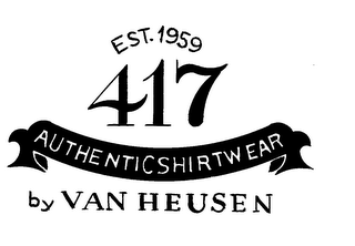 EST. 1959 417 AUTHENTIC SHIRTWEAR BY VAN HEUSEN logo