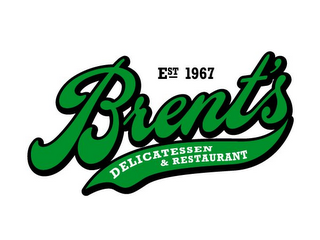 EST. 1967 BRENT'S DELICATESSEN & RESTAURANT logo