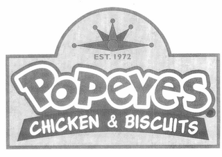 EST. 1972 POPEYES CHICKEN & BISCUITS logo