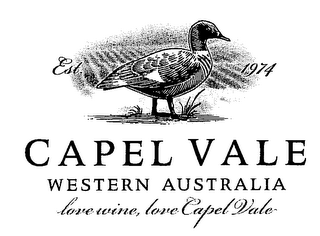 EST. 1974 CAPEL VALE WESTERN AUSTRALIA LOVE WINE, LOVE CAPEL VALE logo