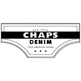 EST. 1978 CHAPS DENIM TRUE AMERICAN BRAND logo