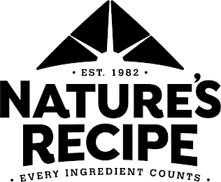 EST. 1982 NATURE'S RECIPE EVERY INGREDIENT COUNTS logo