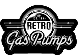 EST. 1986 RETRO GAS PUMPS logo