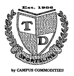 EST. 1986 TD SPORTSLINE BY CAMPUS COMMODITIES logo