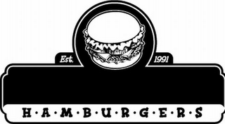 EST. 1991 HAMBURGERS logo