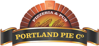 EST 1997 PIZZERIA & PUB PORTLAND PIE CO. DELIVERY DINING TAKEOUT logo