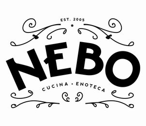 EST. 2005 NEBO CUCINA ENOTECA logo