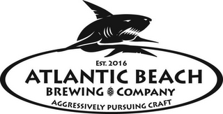 EST. 2016 ATLANTIC BEACH BREWING COMPANY AGGRESSIVELY PURSUING CRAFT logo