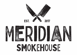 EST. 2017 MERIDIAN SMOKEHOUSE logo