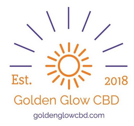 EST. 2018 GOLDEN GLOW CBD, GOLDENGLOWCBD.COM logo