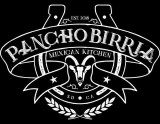 EST. 2018 PANCHO BIRRIA MEXICAN KITCHEN SD CA logo