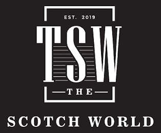 EST. 2019 TSW THE SCOTCH WORLD logo