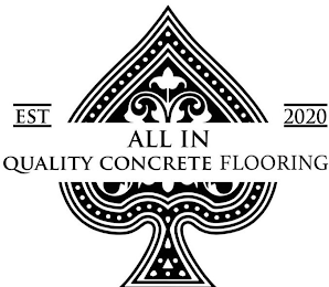 EST 2020 ALL IN QUALITY CONCRETE FLOORING logo