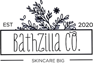 EST 2020 BATHZILLA CO. SKINCARE BIG logo