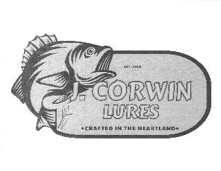 EST. 2020 J. CORWIN LURES JCORWIN ·CRAFTED IN THE HEARTLAND· logo