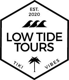 EST. 2020 LOW TIDE TOURS TIKI VIBES logo