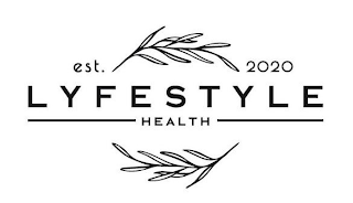 EST. 2020 LYFESTYLE HEALTH logo