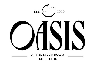 EST. 2020 OASIS AT THE RIVER ROOM HAIR SALON logo