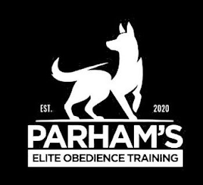 EST. 2020 PARHAM'S ELITE OBEDIENCE TRAINING logo