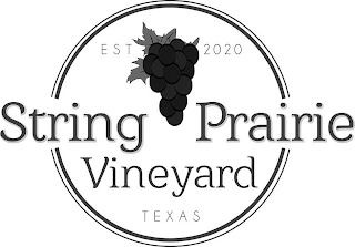 EST 2020 STRING PRAIRIE VINEYARD TEXAS logo
