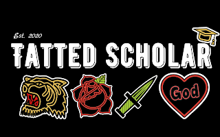 EST. 2020 TATTED SCHOLAR GOD logo