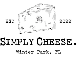 EST 2022 SIMPLY CHEESE. WINTER PARK, FL logo