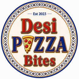 EST 2023 DESI PZZA BITES logo