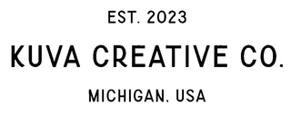 EST. 2023 KUVA CREATIVE CO. MICHIGAN, USA logo