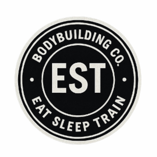 EST BODYBUILDING CO. • EAT SLEEP TRAIN • logo