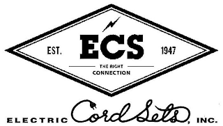EST. ECS 1947 THE RIGHT CONNECTION ELECTRIC CORD SETS, INC. logo