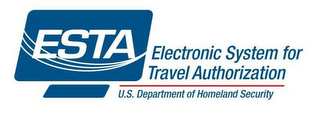 ESTA ELECTRONIC SYSTEM FOR TRAVEL AUTHORIZATION U.S. DEPARTMENT OF HOMELAND SECURITY logo