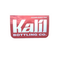 ESTABLISHED 1948 KALIL BOTTLING CO. logo