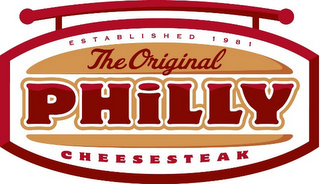 ESTABLISHED 1981 THE ORIGINAL PHILLY CHEESESTEAK logo